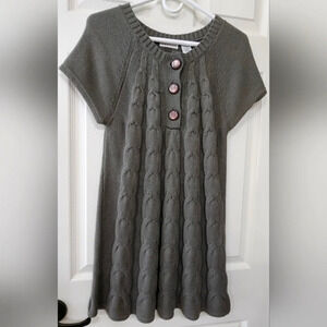 Hannah cable knit sweater dress with glossy buttons size medium women